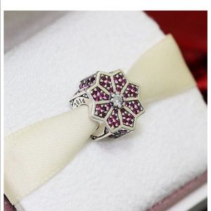 Rare, pandora poinsettia charm.